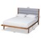 Baxton Studio Jarlan ModernGrey Fabric Upholstered and Walnut Brown Finished Wood Platform Bed-Full 197-11579-ZORO - alternate 7